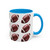 Football Pattern Coffee Mug (11oz & 15oz) — Sports Fan Gift