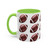 Football Pattern Coffee Mug (11oz & 15oz) — Sports Fan Gift