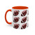 Football Pattern Coffee Mug (11oz & 15oz) — Sports Fan Gift