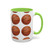 Basketball Pattern Mug — 11oz/15oz Ceramic Coffee Cup for Fans & Coaches