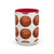 Basketball Pattern Mug — 11oz/15oz Ceramic Coffee Cup for Fans & Coaches