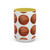 Basketball Pattern Mug — 11oz/15oz Ceramic Coffee Cup for Fans & Coaches