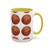Basketball Pattern Mug — 11oz/15oz Ceramic Coffee Cup for Fans & Coaches