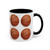 Basketball Pattern Mug — 11oz/15oz Ceramic Coffee Cup for Fans & Coaches