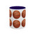 Basketball Pattern Mug — 11oz/15oz Ceramic Coffee Cup for Fans & Coaches
