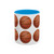 Basketball Pattern Mug — 11oz/15oz Ceramic Coffee Cup for Fans & Coaches