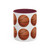 Basketball Pattern Mug — 11oz/15oz Ceramic Coffee Cup for Fans & Coaches