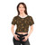 Camo Crop Tee — Women's Brown Military Print Cropped T-Shirt