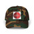 Dad Cap with Red Retro Badge — Classic Casual Baseball Hat