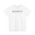 Integrity Graphic Tee — Minimalist White T-Shirt with 'INTEGRITY' Outline Text