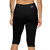 Ladies' Black Capri Leggings — Cropped Activewear with Small Chest Logo
