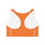 Orange Performance Sports Bra — Minimal Runner Icon Activewear