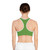 Green Athletic Sports Bra — Minimal Runner Icon