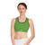 Green Athletic Sports Bra — Minimal Runner Icon