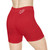 Biker Shorts — Red Athletic Women's Bike Shorts with Small Logo
