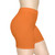 Women's Orange Biker Shorts — Active Fit High-Waist Cycling Shorts