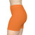 Women's Orange Biker Shorts — Active Fit High-Waist Cycling Shorts