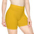 Yellow Women's Biker Shorts — Athletic High-Waist Activewear