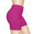 Women's Biker Shorts — Hot Pink Athletic Shorts with Small Runner Logo