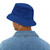 Athletic Runner & Muscle Icon Bucket Hat — Sporty Blue Performance Hat
