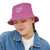 Athletic Muscle & Runner Icon Bucket Hat — Pink Performance Sun Hat