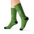 Green Athletic Sublimation Socks — Lightweight Crew Socks with Runner Icon
