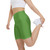 Women's Green High-Waist Workout Shorts — Seamless Athletic Biker Shorts