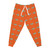 Orange 'Thunder' All-Over-Print Athletic Joggers — Bold Sportswear for Fans