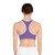 Purple Racerback Sports Bra — Minimal Runner Graphic, Lightweight Activewear