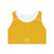 Yellow Racerback Sports Bra — Minimal Running Icon Activewear