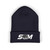 Embroidered 'SOM' Logo Cuffed Beanie – Yellow Knit Winter Hat