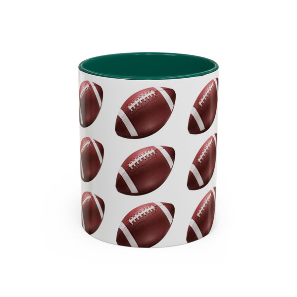 Football Pattern Coffee Mug (11oz & 15oz) — Sports Fan Gift