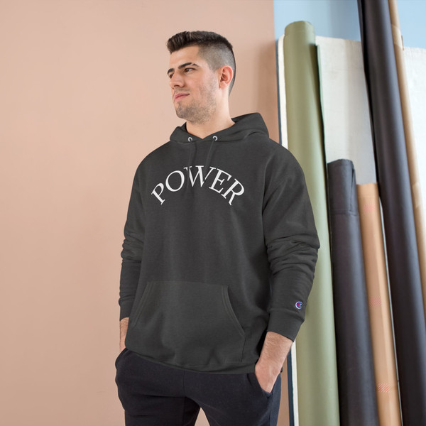 POWER Hoodie — Minimal White Champion Pullover