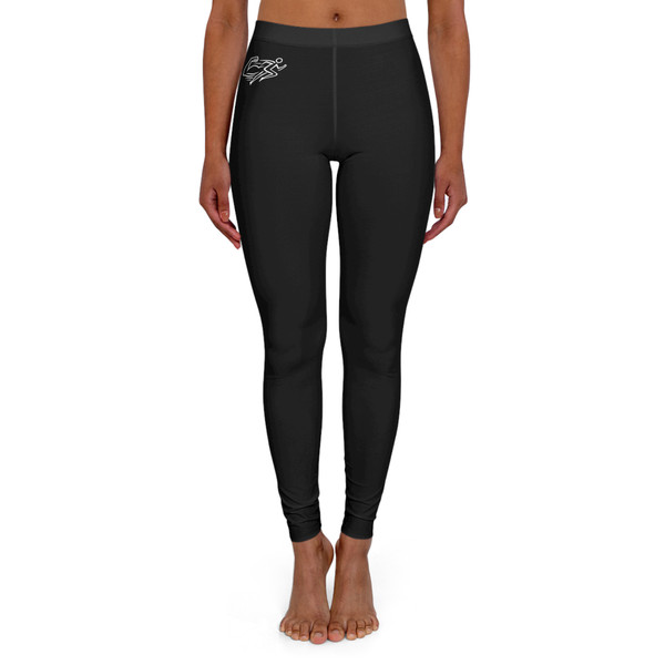 Running Silhouette Women's Leggings — Black Athletic Yoga Pants
