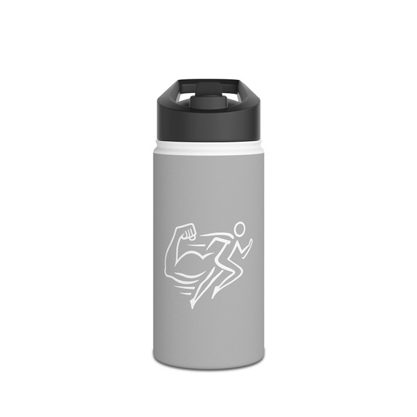 Running Muscle Stainless Steel Water Bottle — Athletic Hydration Bottle