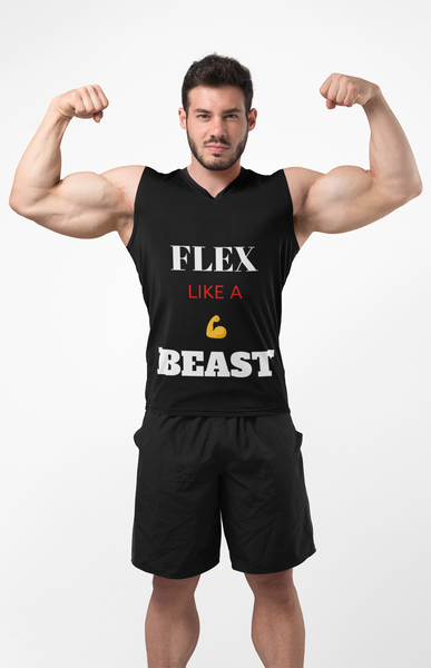 Flex Like a Beast Tank Top — Fitness Muscle Gym Workout Shirt