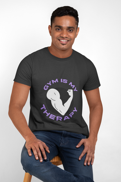 Gym Is My Therapy T-Shirt — Men's Fitness Workout Tee