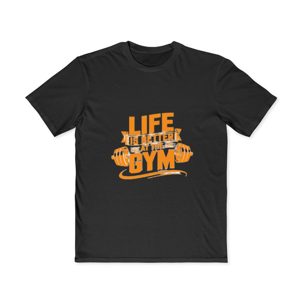 Gym T-Shirt — "Life Is Better At The Gym" Motivational Fitness Tee