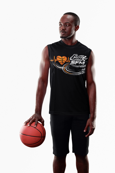 Basketball Spinner Logo Tank Top — SFM Hoop Graphic Jersey Tank