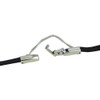 Metal Watch Band Ladies Black & Stainless Steel Cord Estate Series 6 3/4 Inch Length