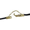 Metal Watch Band Ladies Black & Gold Color Cord Estate Series 6 3/4 Inch Length