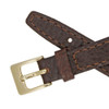 Leather Watch Strap 12mm Flat Brown Polished Calf Leather 6 3/4 Inch Length