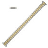 Metal Watch Band 6 to 10 Inch Length Expansion Style Two Tone Color Expandable Ends 10 to 14mm