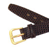12MM Watch Band Brown Leather Lizard Grain