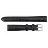 Leather Watch Band 12mm Black Crocodile Grain 6 7/8 Inch Length