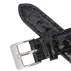 Leather Watch Band 12mm Black Crocodile Grain 6 7/8 Inch Length