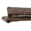 14mm Leather Watch Band Brown Crocodile Grain 7 Inch Length