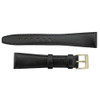 Black Flat Classic Calf Watch Band 19mm Leather 7 1/2 Inch Length