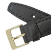 Black Flat Classic Calf Watch Band 19mm Leather 7 1/2 Inch Length