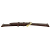 Leather Watch Band 24 MM Shiny Reddish Brown Leather Alligator Grain Extra Wide Band